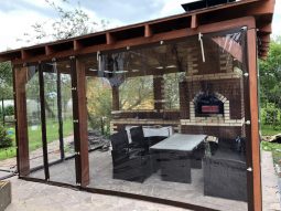 Мягкие окна из ПВХ 500мкр. (окантовка ПВХ), 1м2